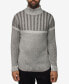 Men's Ribbed Pattern Turtleneck Sweater