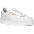 Puma Carina Street Perforated Platform Womens White Sneakers Casual Shoes 38939