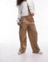 Topshop high waisted chino trouser with utility pockets in sand