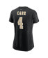 Women's Derek Carr Black New Orleans Saints Player Name and Number T-shirt