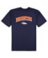 Men's Navy, Heather Gray Denver Broncos Big and Tall T-shirt and Pajama Pants Sleep Set