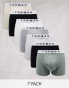 Topman 7 pack trunks in black, white, grey marl navy and stone with white waistband