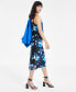 Women's Floral-Print Bias-Cut Midi Dress, Created for Macy's