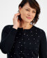 Women's Rhinestone Party Button-Front Cardigan, Created for Macy's