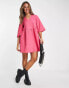 Vero Moda textured smock mini dress in pink