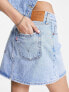 Levi's icon skirt in light wash blue