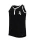 Big Girls Black Chicago White Sox Henley Tank Top