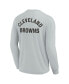 Men's and Women's Gray Cleveland Browns Super Soft Long Sleeve T-shirt