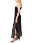 Women's One-Shoulder Sleeveless Lace Maxi Dress