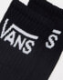 Vans classic crew 3 pack socks in black