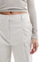 ONLY high waist wide fit trouser with pleat detail in stone