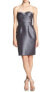 Adrianna Papell Womens Sleeveless Sweetheart Sheath Dress Solid Gunmetal Size 10