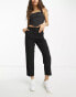 Miss Selfridge Petite slim cigarette trousers in black