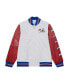 Men's White Distressed Buffalo Bills Team Burst Warm-Up Full-Zip Jacket