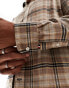 Tommy Hilfiger brushed tommy tartan small shirt in classic khaki / multi