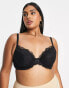 Simply Be 2 pack lace padded plunge bras in black and white