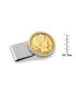 Men's Gold-Layered Silver Barber Half Dollar Stainless Steel Coin Money Clip