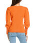 Forte Cashmere Gathered Sleeve Crew Cashmere Sweater Women's