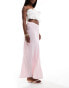 Vero Moda seam detail fluid maxi skirt in light pink