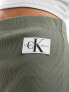 Calvin Klein Jeans woven label straight leg pants in olive