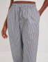 NA-KD striped drawstring trousers in navy