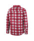 Men's Red, White Fresno State Bulldogs Ellis Plaid Full-Snap Shirt Jacket