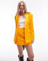 Topshop co-ord oversized linen blend blazer in mango