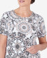 Women's Geo Medallion Short Sleeve Crew Neck Tee