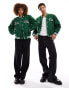 Obey wizard unisex varsity jacket in green