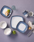 Colorscapes Layers Square Dinner Plate Set of 4, 10.75"