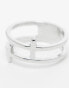 Faded Future double cross ring in silver