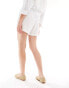 Vero Moda linen blend loose a line shorts co-ord in white