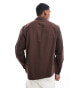 ASOS DESIGN cotton shacket in dark brown