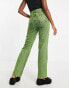 Topshop Kort jeans in zesty lime green