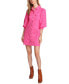 Women's Puff-Sleeve Eyelet Shirtdress