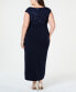 Plus Size Soutache Faux-Wrap Dress