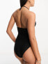 & Other Stories cut out halter swimsuit in black