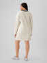 CashSoft Varsity Cable-Knit Mini Sweater Dress