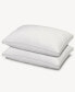 Gusseted Soft Plush Down Alternative Stomach Sleeper Pillow, Standard - Set of 2