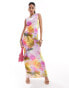 ASOS DESIGN large scale floral co ord maxi skirt in multi