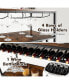 Wine Rack Table With 4 Rows of Glass Holders