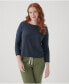 Organic Cotton Classic Fine Knit Wide Neck Sweater