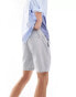 Threadbare seersucker stripe shorts in white & blue