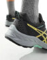 Asics Gel-Venture 9 running trainers in graphite grey and faded yellow