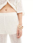 & Other Stories co-ord crochet knitted trousers in white