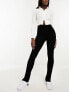 ASOS DESIGN legging with side split in black