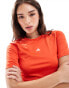 adidas Performance Techfit Training t-shirt in red