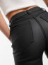 New Look coated jeggings in black