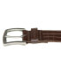 Men's Grid Tooled Embossed Leather Belt