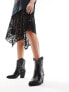 Glamorous western ankle boots in black